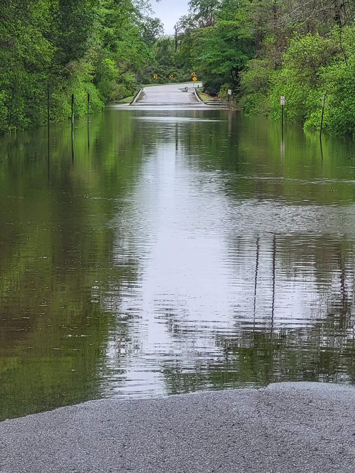 Water over Barrineau Park Road at Perdido River