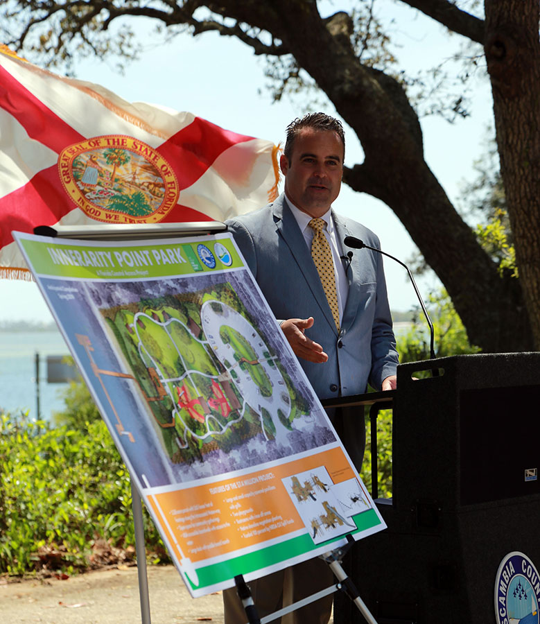 Commissioner Underhill Speaks at the Innerarity Point Park Ground Breaking