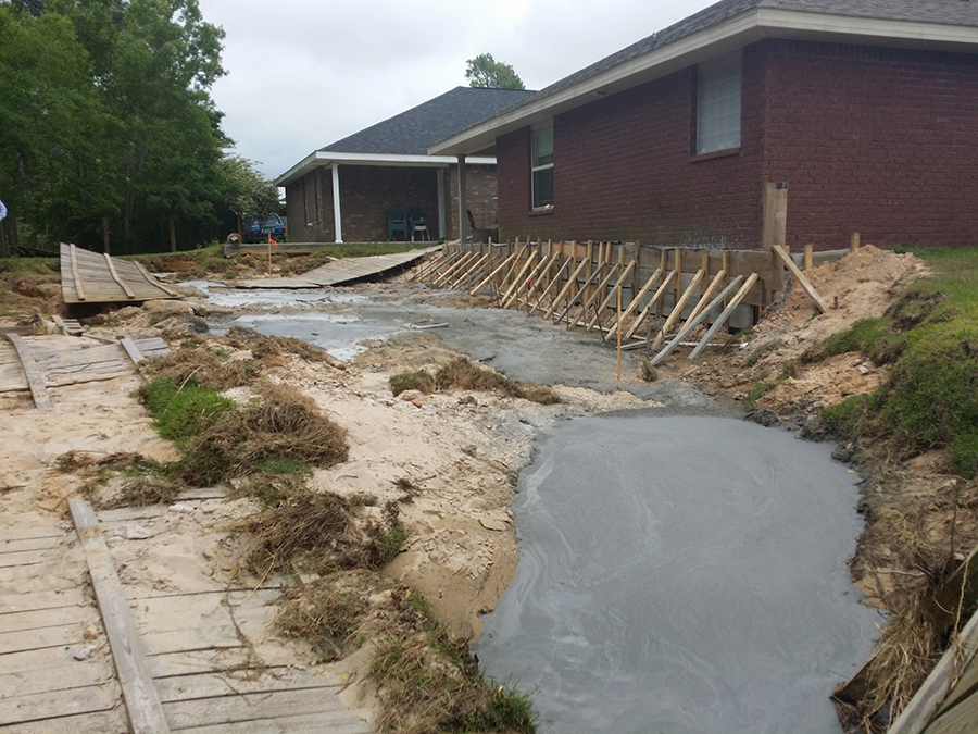 Flood damage at a home in the Newcastle neighborhood. 