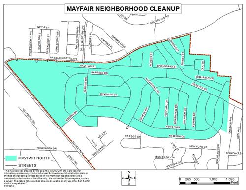 Mayfair North Neighborhood Cleanup map Mayfair North Neighborhood Cleanup map