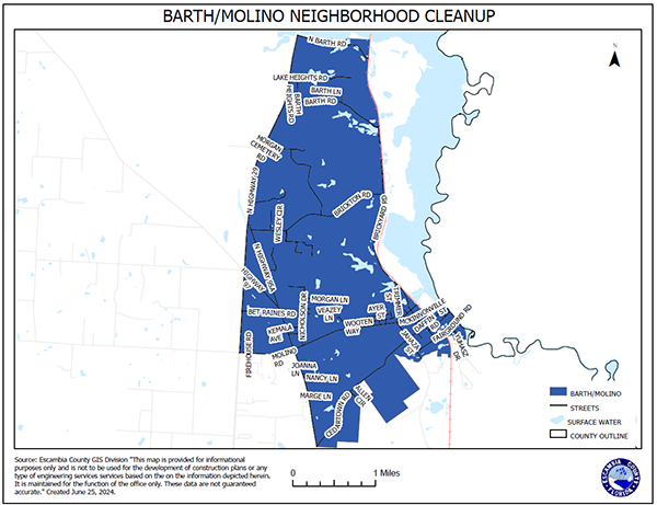 Barth-Molino Neighborhood Cleanup Map