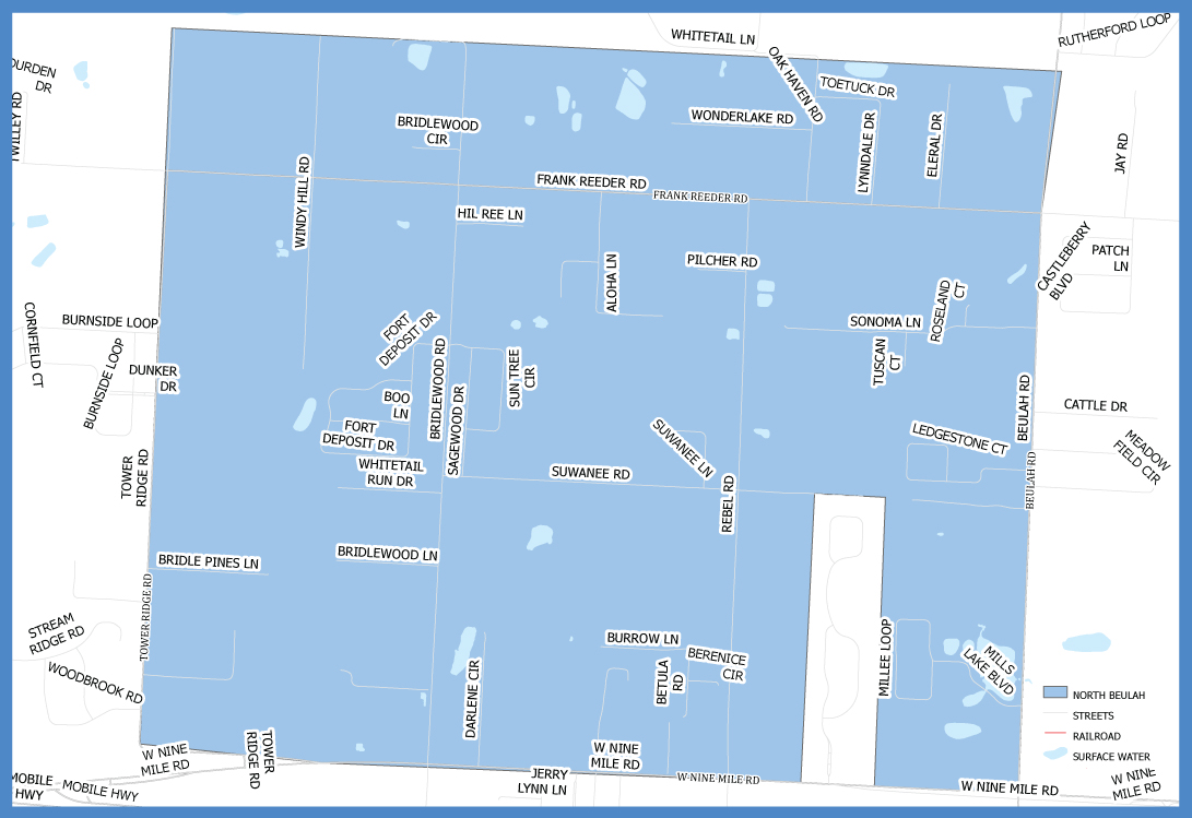 North Beulah Neighborhood Cleanup Map North Beulah Neighborhood Cleanup Map