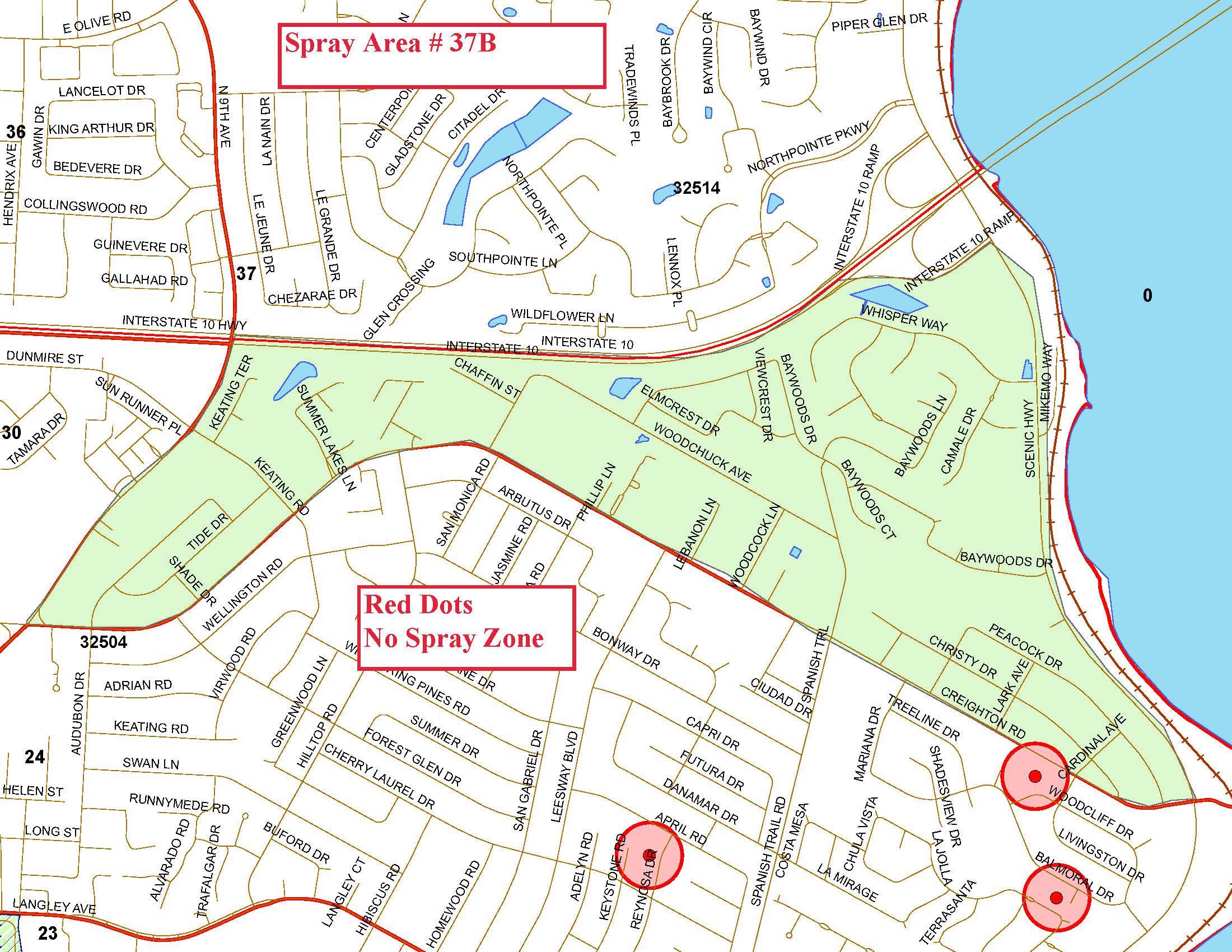 Spray Area 37B Map Spray Area 37B Map