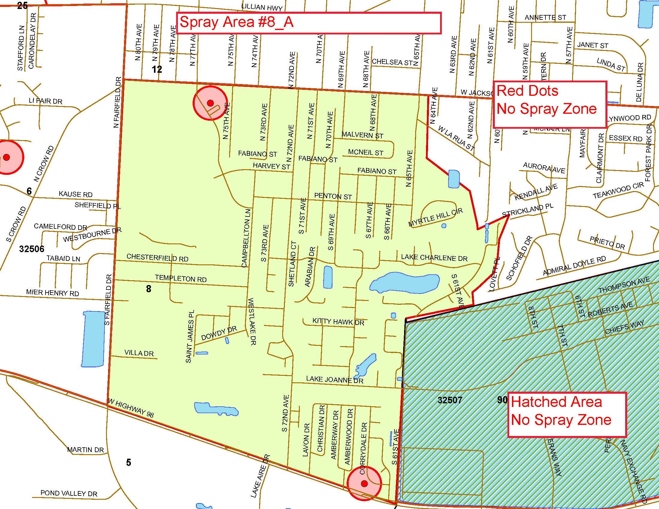 spray area 8a Map