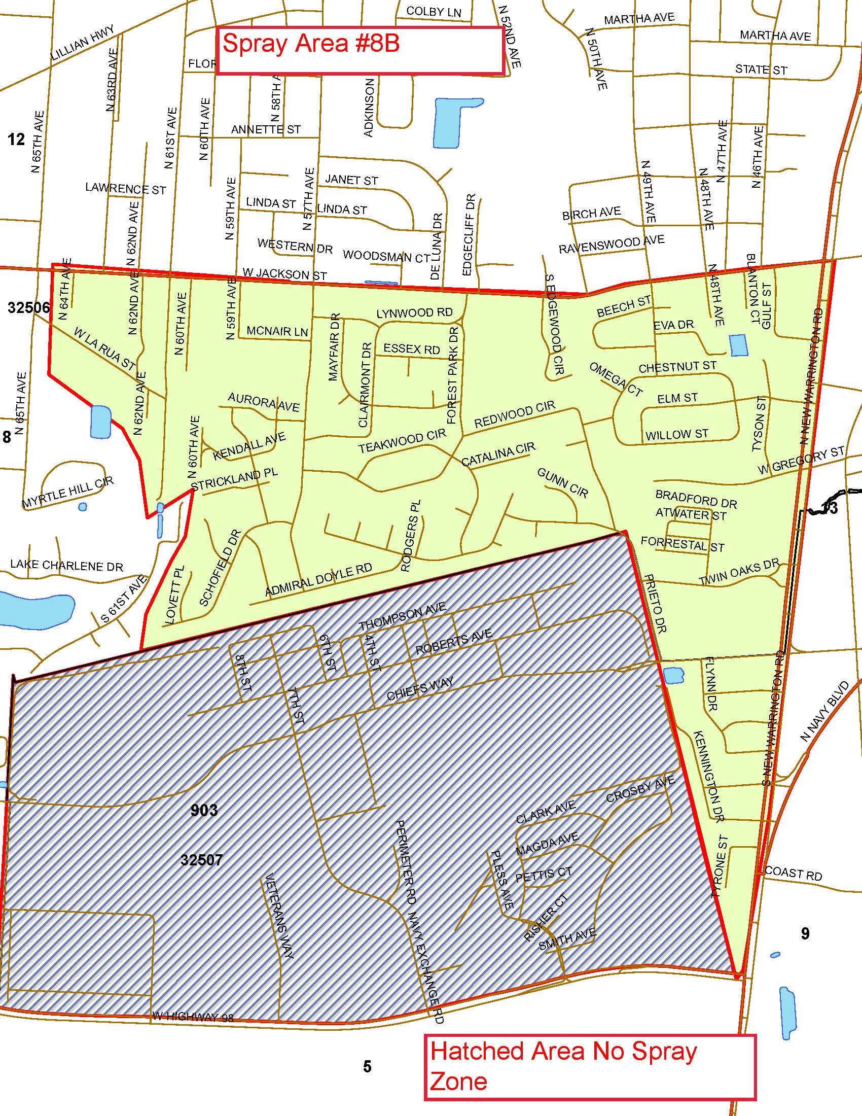 spray area 8b Map