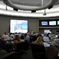 2 - Escambia County Emergency Operations Center Staff are briefed at the EOC  Oct. 6, 2017 in preparation for Tropical Storm Nate.